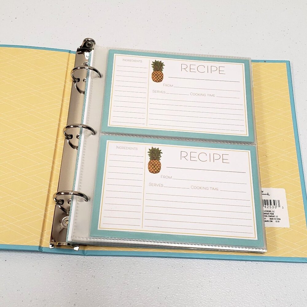 Hallmark Pineapple Recipe Organizer with Extra Recipe Cards - Picture 3 of 8